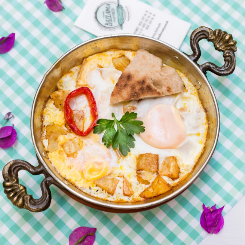 Sunny Side Up Eggs with Potatoes
